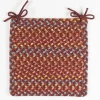 Rhody Woodstock Maroon WO41 15 in. X 15 in. Chair Pad Set-of-4 Braided Rug