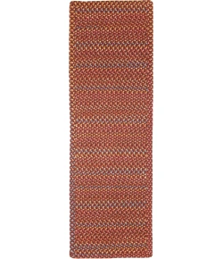 Rhody Woodstock Maroon WO41 2 ft. X 8 ft. Rectangle Braided Rug