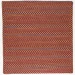 Rhody Woodstock Maroon WO41 8 ft. X 8 ft. Square Braided Rug