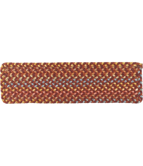 Rhody Woodstock Maroon WO41 8 in. X 28 in. Stair Tread Rug