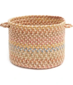 Rhody Woodstock Khaki WO51 18 in. X 12 in. Basket Braided Rug