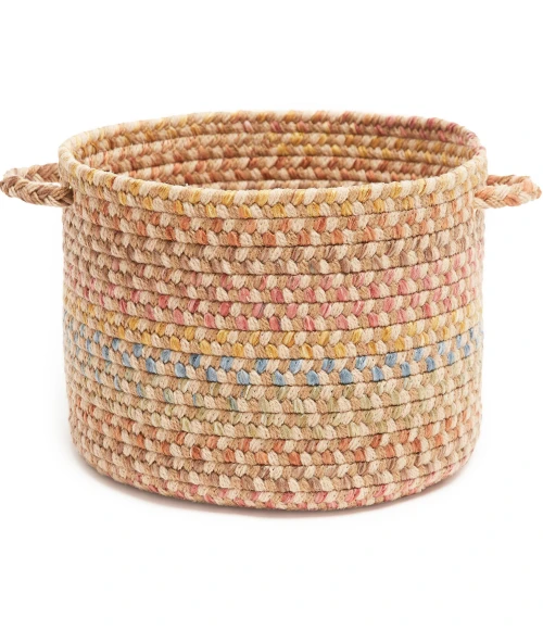 Rhody Woodstock Khaki WO51 14 in. X 10 in. Basket Rug