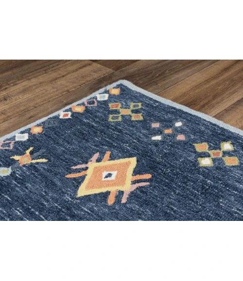 Rizzy Home Catawba Blue/Red A02102 5 ft. X 7 ft. 6 in. Rectangle Rug