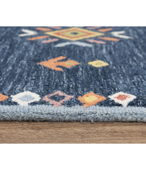 Rizzy Home Catawba Blue/Red A02102 5 ft. X 7 ft. 6 in. Rectangle Rug