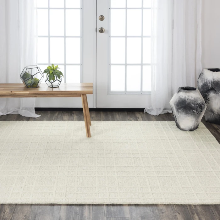 Rizzy Home Lofton Ivory A07101 7 ft. 9 in. X 9 ft. 9 in. Rectangle Rug