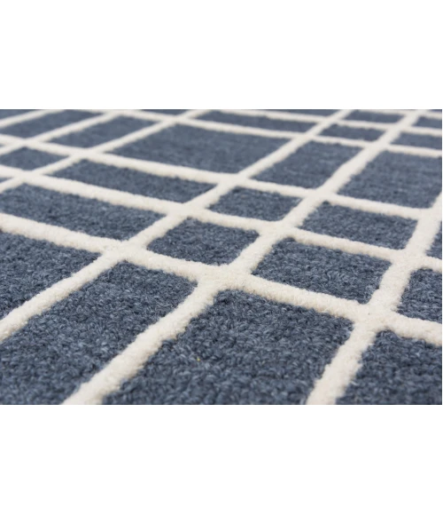 Rizzy Home Lofton Blue A07102 7 ft. 9 in. X 9 ft. 9 in. Rectangle Rug