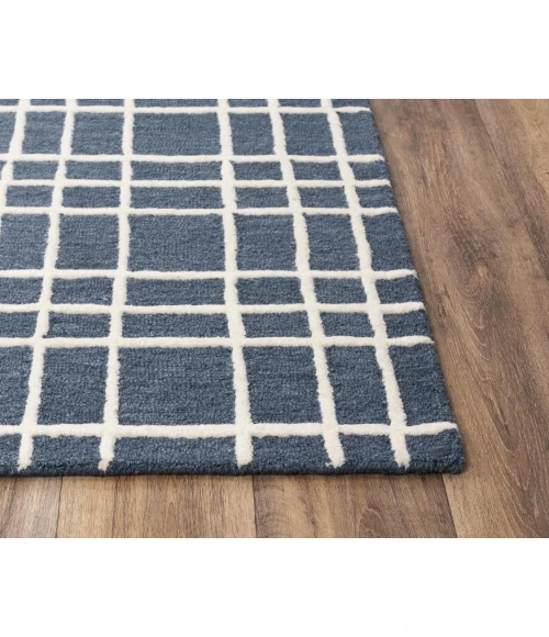 Rizzy Home Lofton Blue A07102 7 ft. 9 in. X 9 ft. 9 in. Rectangle Rug