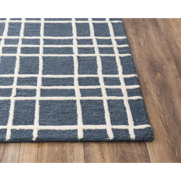 Rizzy Home Lofton Blue A07102 7 ft. 9 in. X 9 ft. 9 in. Rectangle Rug