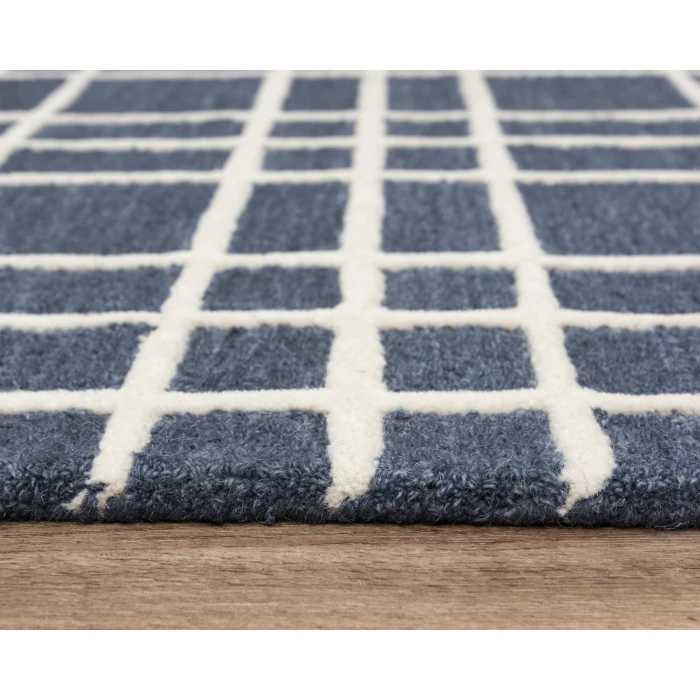 Rizzy Home Lofton Blue A07102 7 ft. 9 in. X 9 ft. 9 in. Rectangle Rug