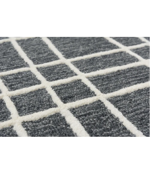 Rizzy Home Lofton Black and Gray A07104 7 ft. 9 in. X 9 ft. 9 in. Rectangle Rug