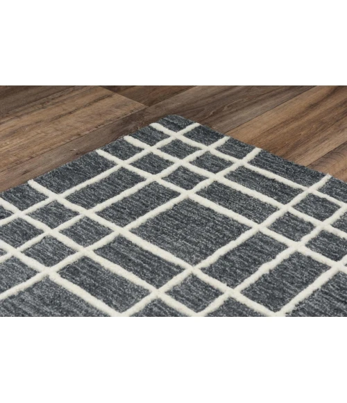 Rizzy Home Lofton Black and Gray A07104 7 ft. 9 in. X 9 ft. 9 in. Rectangle Rug