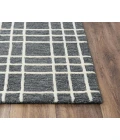 Rizzy Home Lofton Black and Gray A07104 7 ft. 9 in. X 9 ft. 9 in. Rectangle Rug