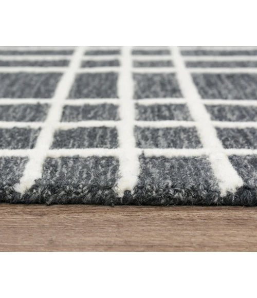 Rizzy Home Lofton Black and Gray A07104 7 ft. 9 in. X 9 ft. 9 in. Rectangle Rug