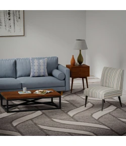 Rizzy Home Lofton Black and Gray A07204 8 ft. 9 in. X 11 ft. 9 in. Rectangle Rug