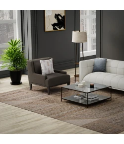 Rizzy Home Lofton Brown A07211 5 ft. X 7 ft. 6 in. Rectangle Rug