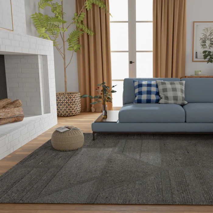 Rizzy Home Lofton Gray A07212 5 ft. X 7 ft. 6 in. Rectangle Rug