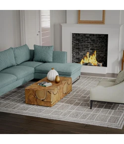 Rizzy Home Lofton Gray A07215 7 ft. 9 in. X 9 ft. 9 in. Rectangle Rug