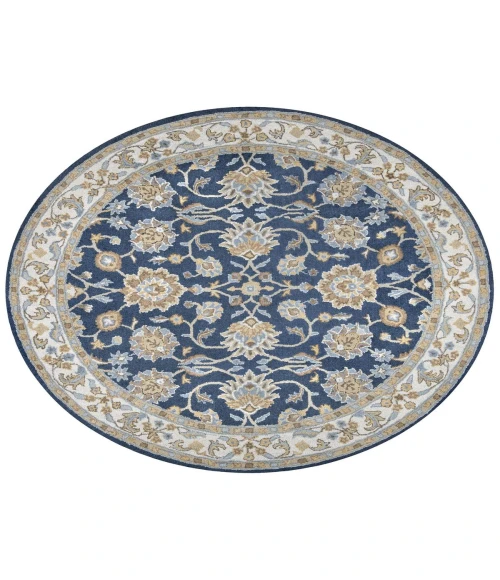 Rizzy Home Ashlyn Blue AL2823 8 ft. Round Rug