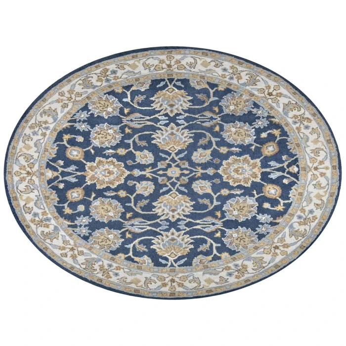 Rizzy Home Ashlyn Blue AL2823 8 ft. Round Rug