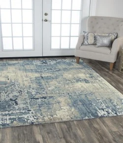 Rizzy Home Artistry ARY109 Blue Area Rug 10 ft. X 13 ft. Rectangle