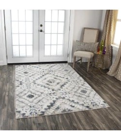 Rizzy Home Bristol BRS108 Beige / Blue Area Rug 3 ft. 11 in. X 5 ft. 6 in. Rectangle