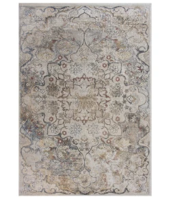 Rizzy Home Bristol BRS102 Beige / Copper Area Rug 3 ft. 11 in. X 5 ft. 6 in. Rectangle