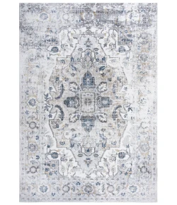 Rizzy Home Bristol BRS104 Beige / Blue Area Rug 7 ft. 10 in. X 9 ft. 10 in. Rectangle