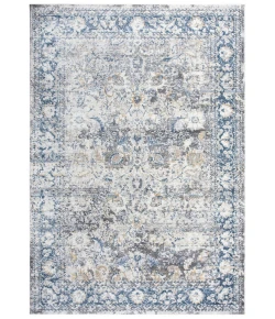 Rizzy Home Bristol BRS105 Beige / Blue Area Rug 3 ft. 11 in. X 5 ft. 6 in. Rectangle