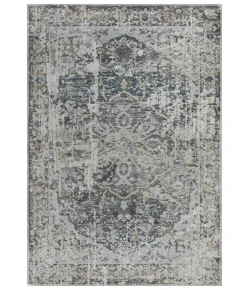 Rizzy Home Bristol BRS106 Beige / Blue Area Rug 7 ft. 10 in. X 9 ft. 10 in. Rectangle