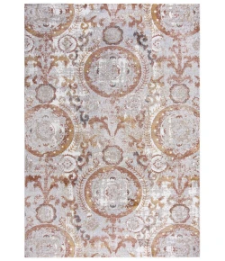Rizzy Home Bristol BRS109 Beige / Copper Area Rug 3 ft. 11 in. X 5 ft. 6 in. Rectangle