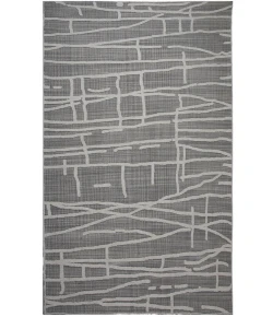 Rizzy Home Bixby Gray BX01GR 5 ft. X 7 ft. 6 in. Rectangle Rug