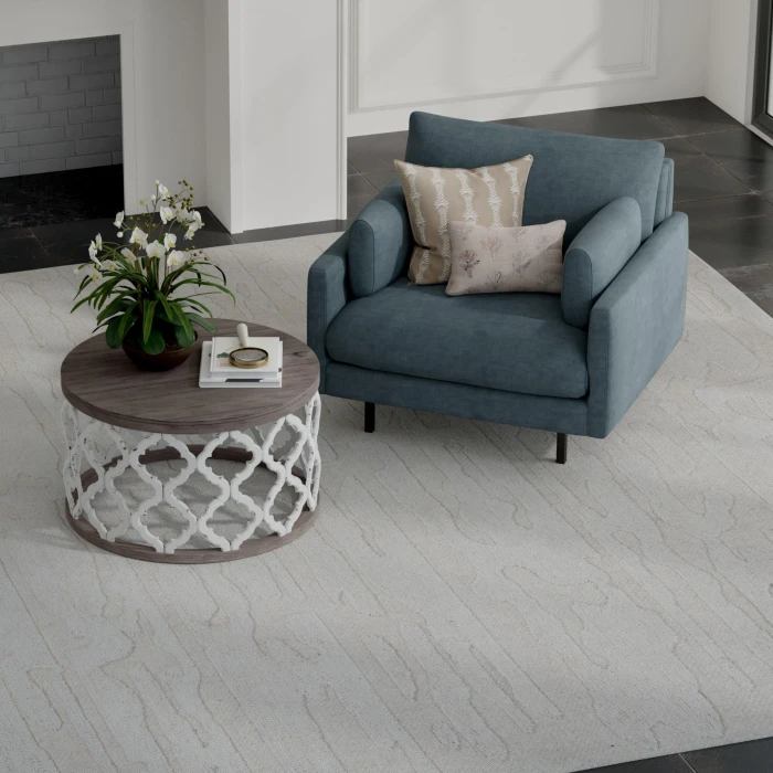 Rizzy Home Bixby Ivory BX02IV 7 ft. 9 in. X 9 ft. 9 in. Rectangle Rug