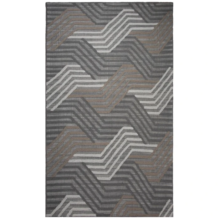 Rizzy Home Bixby Gray BX03GR 7 ft. 9 in. X 9 ft. 9 in. Rectangle Rug