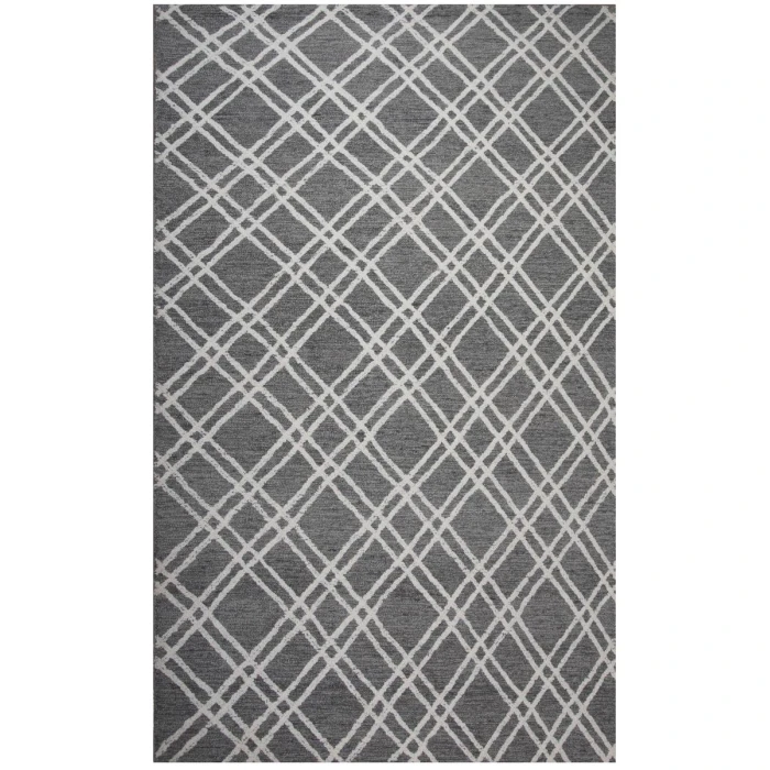 Rizzy Home Bixby Gray BX04GR 7 ft. 9 in. X 9 ft. 9 in. Rectangle Rug
