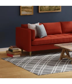 Rizzy Home Bixby Gray BX04GR 5 ft. X 7 ft. 6 in. Rectangle Rug