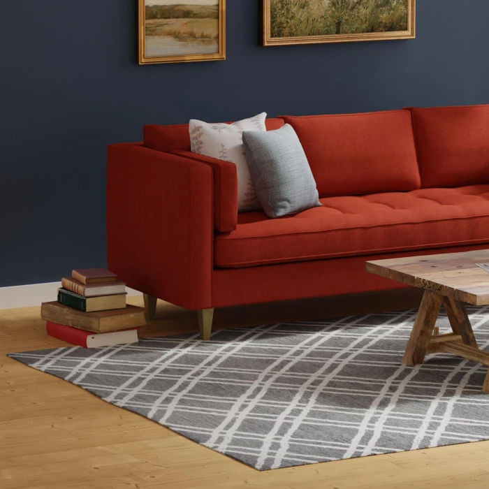 Rizzy Home Bixby Gray BX04GR 7 ft. 9 in. X 9 ft. 9 in. Rectangle Rug