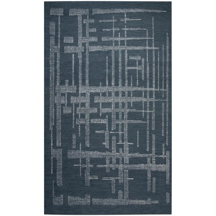 Rizzy Home Bixby Blue BX05BL 7 ft. 9 in. X 9 ft. 9 in. Rectangle Rug
