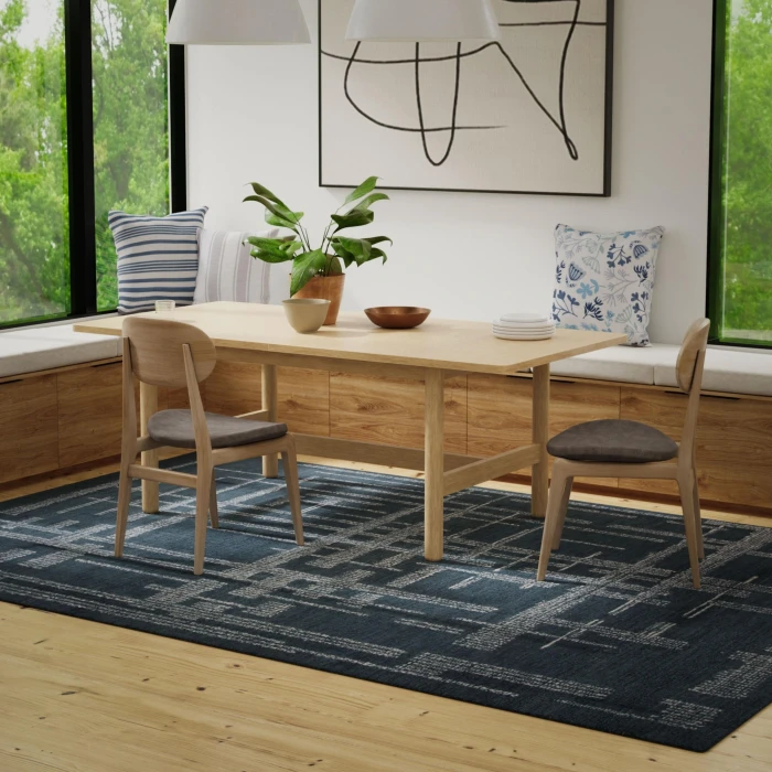 Rizzy Home Bixby Blue BX05BL 7 ft. 9 in. X 9 ft. 9 in. Rectangle Rug