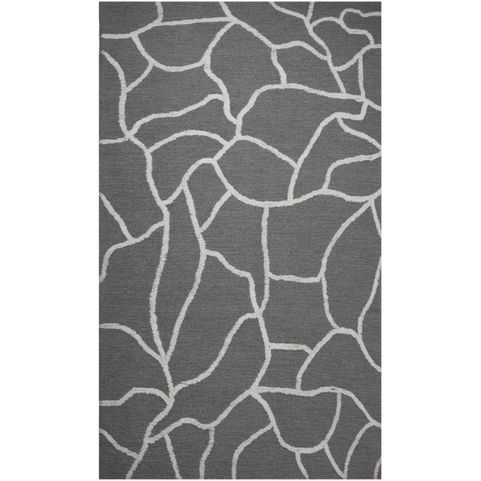 Rizzy Home Bixby Gray BX06GR 5 ft. X 7 ft. 6 in. Rectangle Rug
