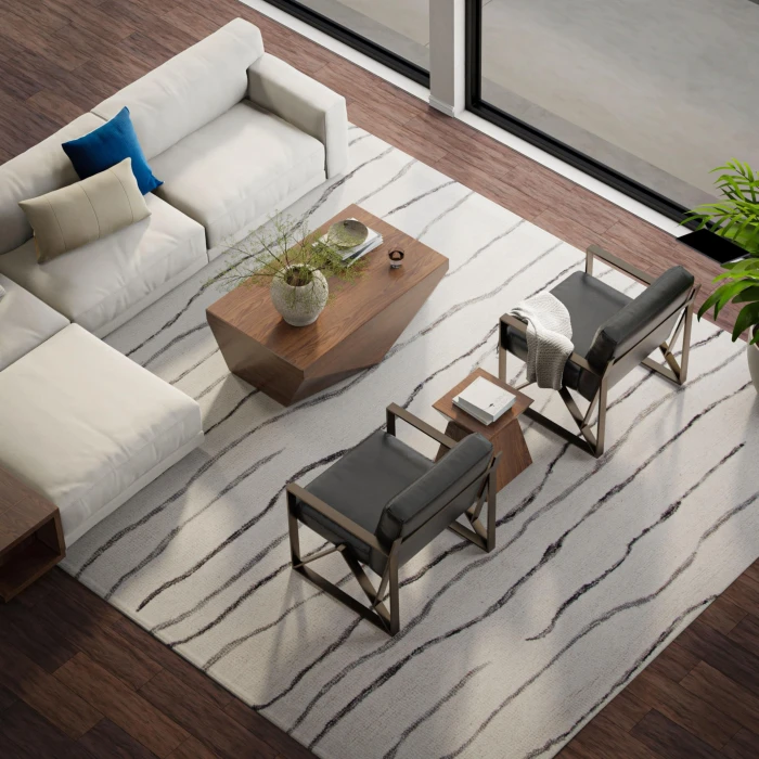 Rizzy Home Bixby Ivory BX07IV 7 ft. 9 in. X 9 ft. 9 in. Rectangle Rug