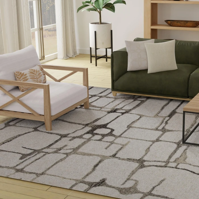Rizzy Home Bixby Ivory BX09IV 7 ft. 9 in. X 9 ft. 9 in. Rectangle Rug