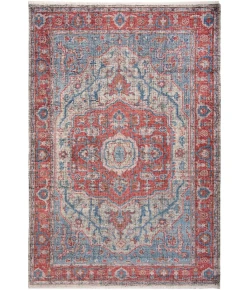 Rizzy Home Centra Rust/Blue CET723 6 ft. X 9 ft. Rectangle Rug