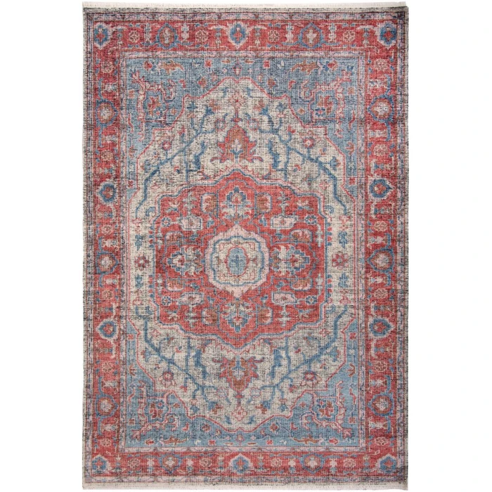Rizzy Home Centra Rust/Blue CET723 8 ft. X 10 ft. Rectangle Rug