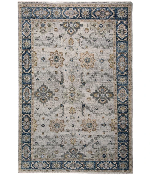 Rizzy Home Centra Gray/Blue CET725 8 ft. X 10 ft. Rectangle Rug
