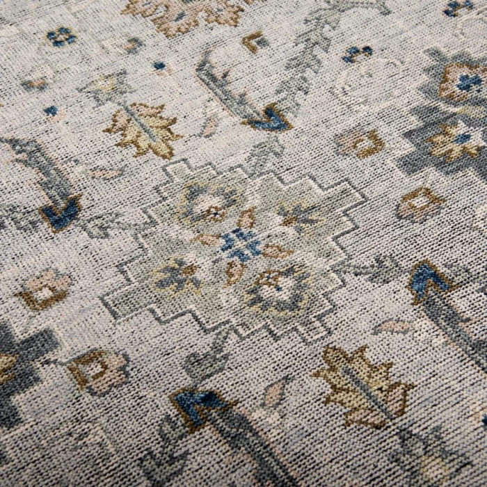 Rizzy Home Centra Gray/Blue CET725 6 ft. X 9 ft. Rectangle Rug