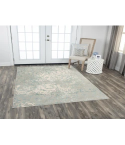 Rizzy Home Chelsea CHS103 Gray / Blue Area Rug 7 ft. 10 in. X 9 ft. 10 in. Rectangle