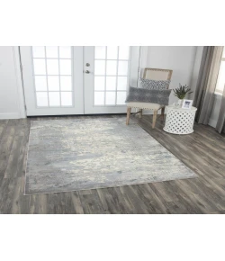 Rizzy Home Chelsea CHS104 Gray / Cream Area Rug 3 ft. 11 in. X 5 ft. 6 in. Rectangle