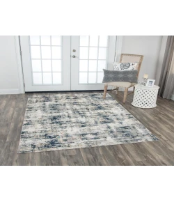 Rizzy Home Chelsea CHS105 Ivory / Teal Area Rug 3 ft. 11 in. X 5 ft. 6 in. Rectangle