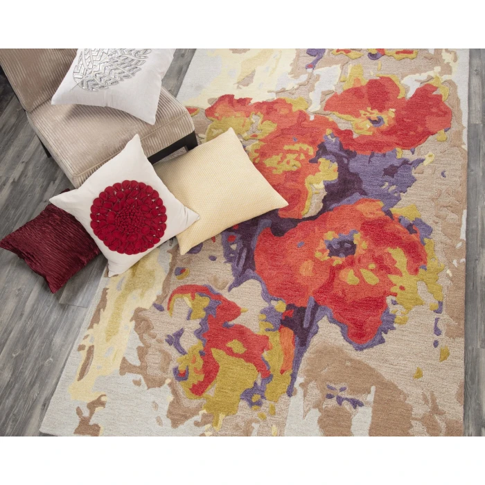 Rizzy Connie Post  Area Rug CNP111 5' x 8' Orange/Beige