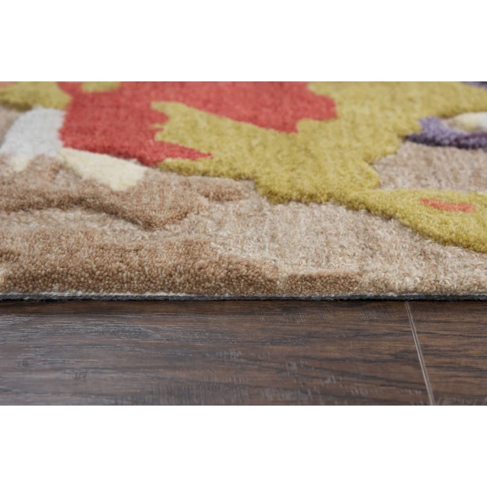 Rizzy Connie Post  Area Rug CNP111 5' x 8' Orange/Beige